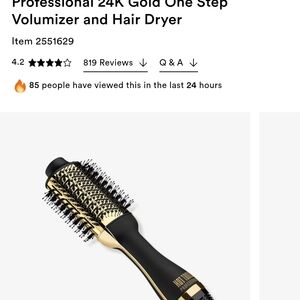 Professional 24K Gold One Step Volumizer and Hair Dryer